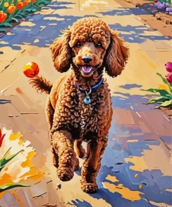 Brown Poodle Diamond Painting
