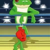 Cartoon Boxer Frog Diamond Painting