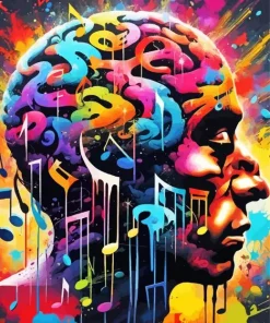 Colorful Human Brain Diamond Painting
