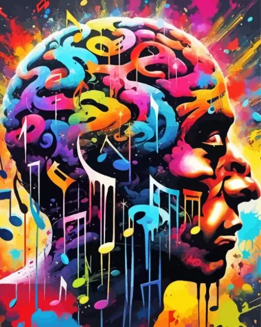 Colorful Human Brain Diamond Painting