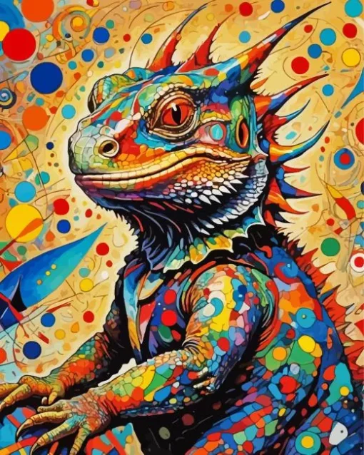 Colorful Bearded Dragon Diamond Painting