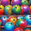 Colorful Bowling Balls Diamond Painting