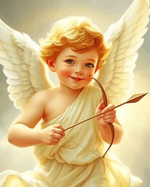 Cute Little Angel Boy Diamond Painting