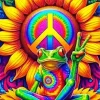 Hippie Frog Diamond Painting