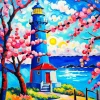 Fauvism Lighthouse Diamond Painting