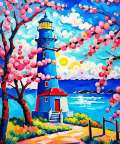 Fauvism Lighthouse Diamond Painting