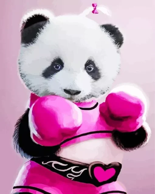 Female Boxer Panda Diamond Painting