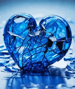 Glass Broken Heart Diamond Painting