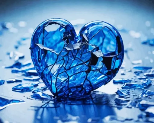 Glass Broken Heart Diamond Painting