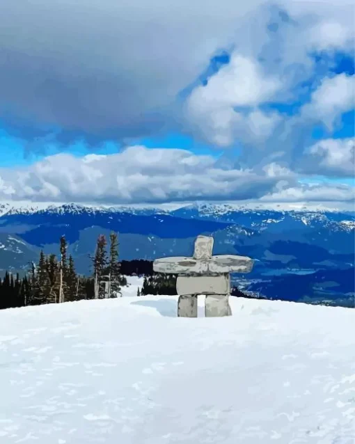 Inukshuk Whistler Diamond Painting