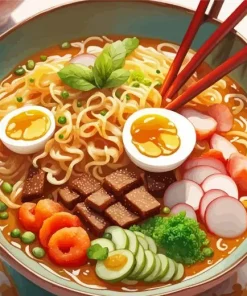 Japanese Ramen Bowl Diamond Painting