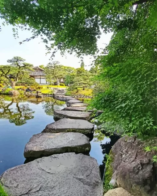 Kokoen Garden In Japan Diamond Painting