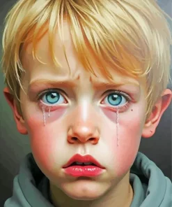 Little Boy Crying Diamond Painting