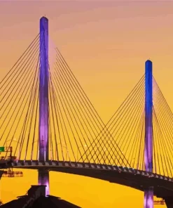 Long Beach Bridge California Diamond Painting