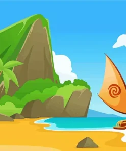 Moana Boat Diamond Painting