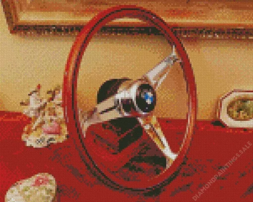 Retro BMW Steering Wheel Diamond Painting