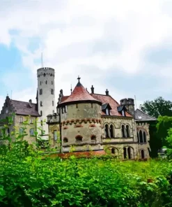 Schloss Lichtenstein Castle Diamond Painting