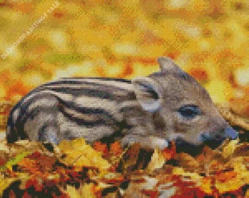 Sleepy Boar Baby Diamond Painting
