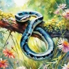 Snake On Branch Art Diamond Painting