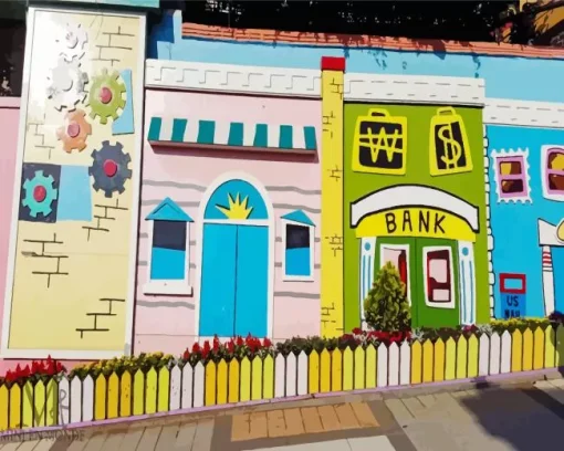 Songwol dong Fairy Tale Village Diamond Painting