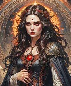 Aesthetic Draconic Woman Art Diamond Painting