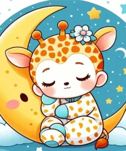 Baby Giraffe Nursery Diamond Painting