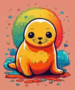 Baby Walrus Diamond Painting