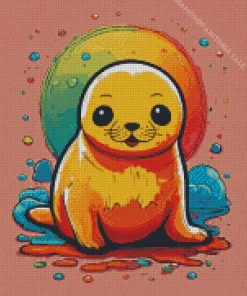 Baby Walrus Diamond Painting