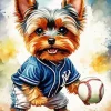 Baseball Dog Diamond Painting