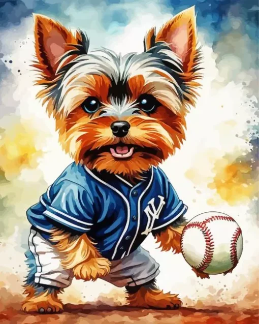 Baseball Dog Diamond Painting