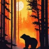 Bear Silhouette Diamond Painting