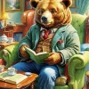Bear With Glasses Diamond Painting