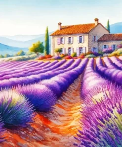 Beautiful Lavender Field Diamond Painting