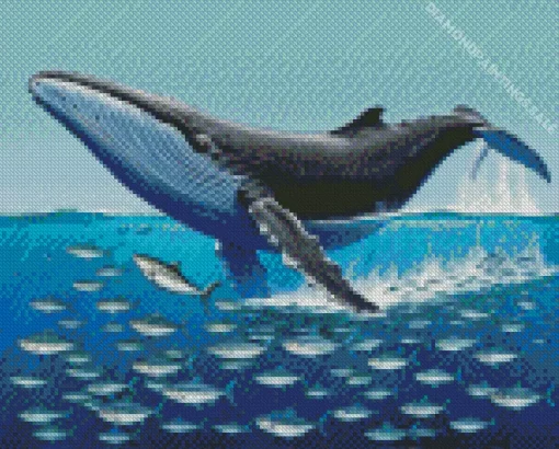 Big Blue Whale Diamond Painting
