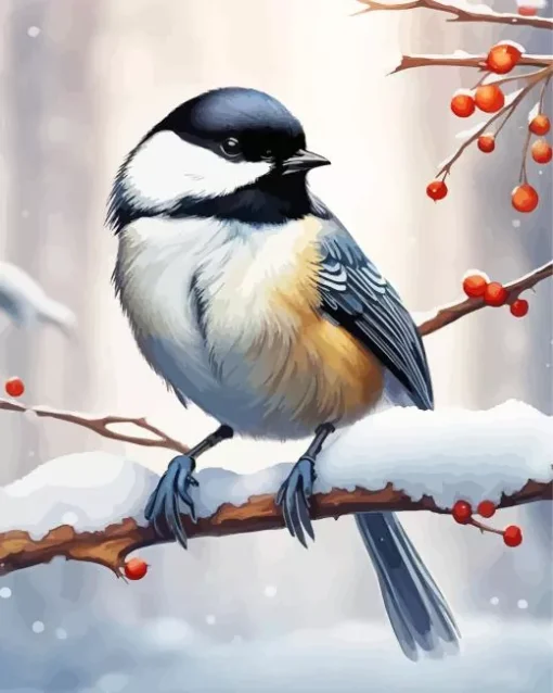 Bird On Branch Diamond Painting