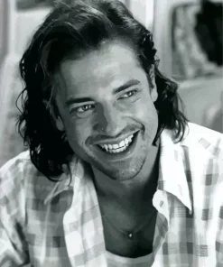 Black And White Brendan Fraser Diamond Painting