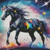 Black Dreamy Horse Diamond Painting