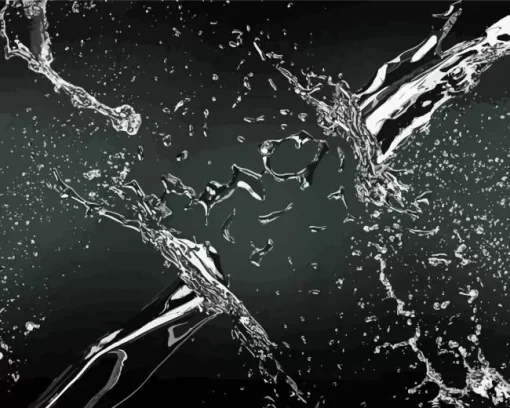 Black Water Diamond Painting