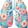 Blue Floral Lung Diamond Painting