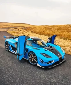 Blue Koenigsegg Agera Diamond Painting