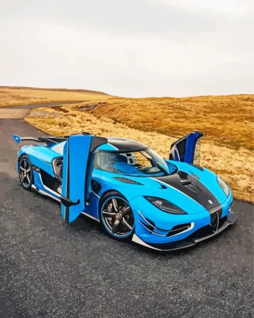 Blue Koenigsegg Agera Diamond Painting