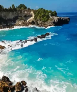 Blue Lagoon Beach Indonesia Diamond Painting