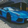 Blue Lamborghini Car Diamond Painting