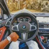 BMW Steering Wheel With Hand Diamond Painting