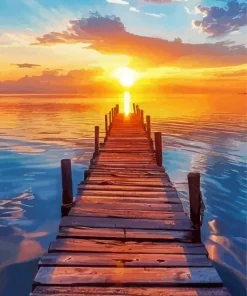 Boardwalk Sunset Diamond Painting