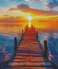 Boardwalk Sunset Diamond Painting