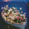 Boat Flowers Diamond Painting