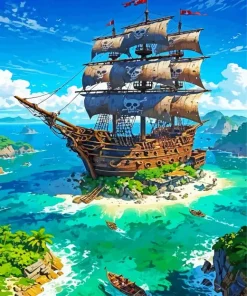 Boat From One Piece Diamond Painting