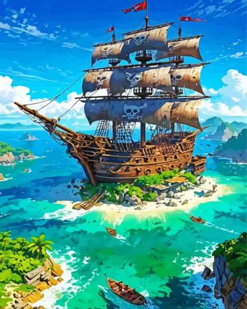 Boat From One Piece Diamond Painting