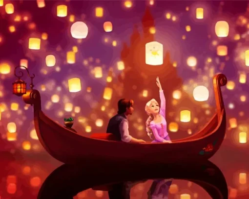 Boat From Tangled Diamond Painting